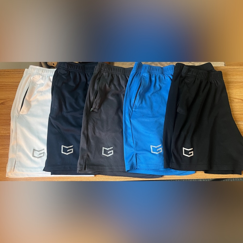 G Brand Men's Athletic Shorts - white, navy, gray, blue, black